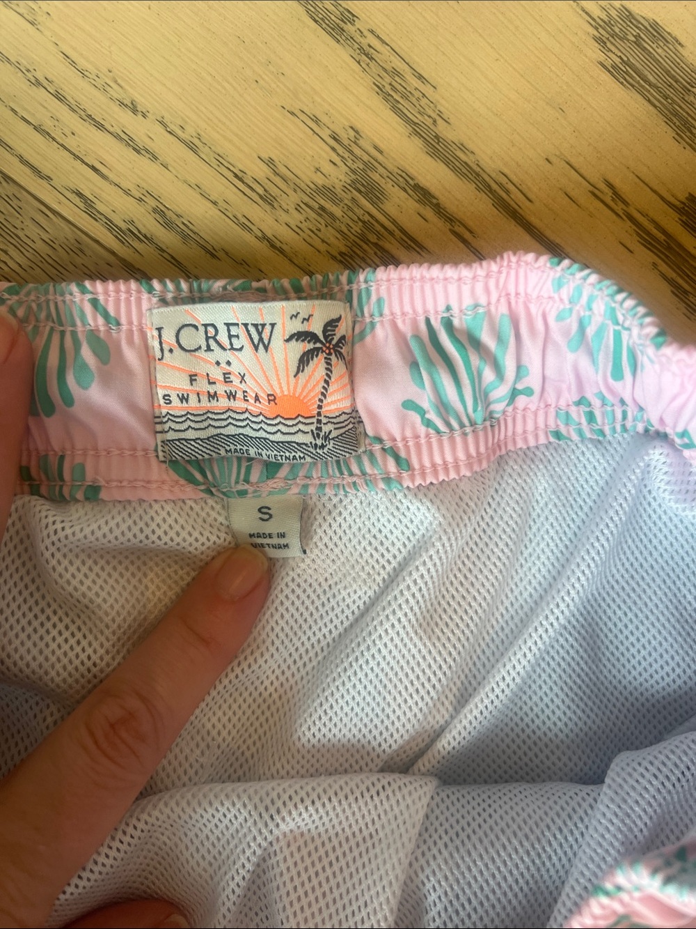 J crew pink and green swimsuit. Size small. - Picture 4 of 5